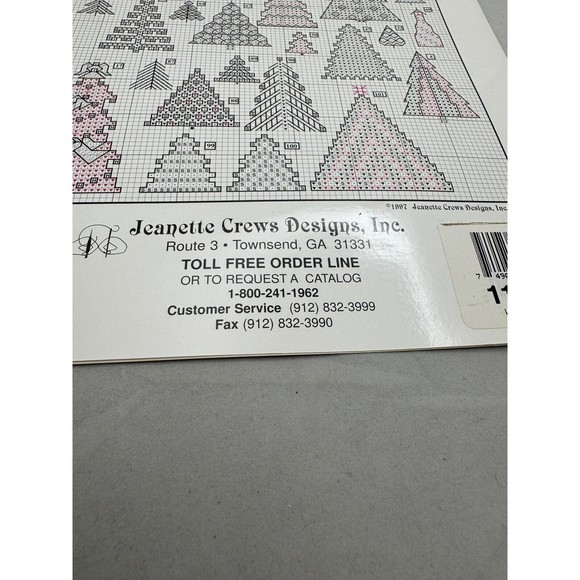 101 Christmas Trees One Nighters 453 Jeanette Crews Designs Cross Stitch Pattern - Picture 3 of 3